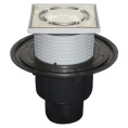 Трап HL310NPr с решеткой 115x115 мм и вертикальным выпуском DN110/75/50 - миниатюра фото 1