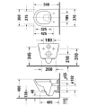 Подвесной унитаз Duravit D-Neo безободковый с покрытием WonderGliss, 370x540 мм, белый (25780900001) - миниатюра фото 2