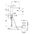 Смеситель для раковины Duravit B.3 на одно отверстие с донным клапаном, излив 141 мм, хром (B31020001010) - миниатюра фото 2