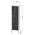 Шкаф подвесной Duravit XViu со стеклянной дверью и полками 1770x500x360 мм, цвет walnut dark/черный матовый (XV1376LB221) - миниатюра фото 2