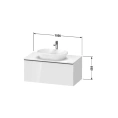 Подвесная тумбочка Duravit D-Neo, 459x1000x550 мм, 1 ящик, Black Oak (DE494801616) - миниатюра фото 2