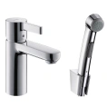 Набор для биде Hansgrohe Metris S: смеситель и душ бидетте, хром (31160000) - миниатюра фото 1