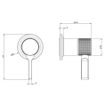 GESSI INCISO Встраиваемый смеситель на 1 источник (1/2), цвет Brushed Black Metal PVD (58109#707) - миниатюра фото 2
