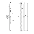 Комплект для душа GESSI 316: штанга и лейка с легкой очисткой, сталь steel brushed (54044#239) - миниатюра фото 2