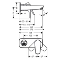 Смеситель для раковины Hansgrohe Talis E встраиваемый, хром, излив 165 мм (71732000) - миниатюра фото 2