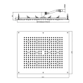 Верхний душ BOSSINI DREAM-RECTANGULAR 570x470 мм с LED-подсветкой и блоком управления (H37395.030) - миниатюра фото 2
