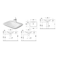 Раковина Duravit PuraVida без перелива 700x500 мм, белая, с глубокой чашей и выпуском (2701700030) - миниатюра фото 2