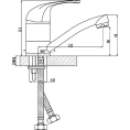 Кухонный смеситель Rossina C40-22U для мойки - миниатюра фото 2