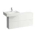 Тумба под раковину Laufen Kartell 1200 мм белая матовая с дверцей и створками (4.0829.1.033.640.1) - миниатюра фото 1