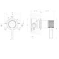 Встраиваемый смеситель GESSI INCISO для раковины, 1/2, Finox Brushed Nickel (58109#149) - миниатюра фото 2