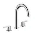 Смеситель для раковины Hansgrohe Vernis Blend на 3 отверстия с донным клапаном, хром (71553000) - миниатюра фото 1