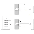 Верхний душ Gessi Rettangolo для потолочного монтажа 216x140x270 мм, хром (20151#031) - миниатюра фото 2