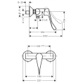 Смеситель для душа Hansgrohe Focus Care настенный с длинной ручкой, 1 источник, хром (31916000) - миниатюра фото 2