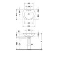 Раковина Duravit Darling New с 3 отверстиями под смеситель 650x550 мм белая (2621650030) - миниатюра фото 4