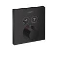Термостат для душа Hansgrohe ShowerSelect: черный матовый, 2 выхода с кнопками (15763670) - миниатюра фото 1