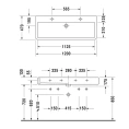 Раковина Duravit Vero для мебели без перелива, 1200x470 мм, белая (454120043) - миниатюра фото 4