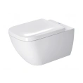 Унитаз подвесной Duravit Happy D.2 с вертикальным смывом и креплением Durafix, белый WonderGliss (22210900001) - миниатюра фото 1