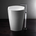Отдельностоящая раковина GSI Norm 56x40x85 см без перелива, белая, со сливом в пол - миниатюра фото 1