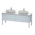 Напольная тумба Duravit Luv с 2 выдвижными ящиками, светло-голубой шелковисто-матовый, 743x1788x570 мм (LU9567B9797) - миниатюра фото 1