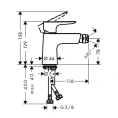 Смеситель для биде Hansgrohe Talis E с системой Push-Open, хром (71721000) - миниатюра фото 2