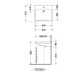 Медицинская раковина Duravit DuraStyle без перелива, 650x570 мм, белый (2330650000) - миниатюра фото 2