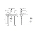 Смеситель для раковины GESSI VENTI20, 3 отверстия, матовый черный (65012#299) - миниатюра фото 2