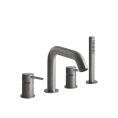 Смеситель для ванны GESSI 316 на 4 отверстия с переключателем и длинным поворотным изливом (54037#239) - миниатюра фото 1