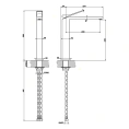 Смеситель для раковины Gessi Rettangolo K черный, излив 213 мм, для 1 отверстия (53004#299) - миниатюра фото 2