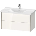 Подвесная тумба Duravit XViu белая глянцевая 565x1010x469 мм с двумя ящиками (XV41170B122) - миниатюра фото 1