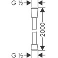 Душевой шланг HG Comfortflex 2 м хром: премиальный комфорт и гибкость (28169000) - миниатюра фото 2
