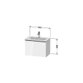 Тумбочка подвесная Duravit D-Neo Compact 440x610x372 с 1 ящиком, белый высокоглянцевый (DE426802222) - миниатюра фото 2