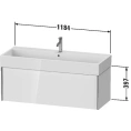 Тумба подвесная Duravit XViu для раковины 235012, 397x1184x454 мм, цвет walnut dark/черный матовый (XV42380B221) - миниатюра фото 2