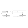Верхний душ GESSI 250 мм с настенным держателем 348 мм в цвете Black Metal Brushed PVD (63348#707) - миниатюра фото 2