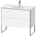 Напольная тумба Duravit XSquare 234410 с двумя ящиками, регулируемыми ножками, цвет White High Gloss (XS452502222) - миниатюра фото 1