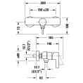 Смеситель для душа Duravit D-Neo настенный, хром (DE4230000010) - миниатюра фото 2