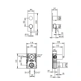 Fantini NOSTROMO: Встраиваемый смеситель для душа, хром (50 02 G485B) - миниатюра фото 2