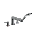 Смеситель для ванны Hansgrohe Talis E с ручным душем в шлифованном черном хроме (71748340) - миниатюра фото 1