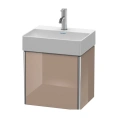 База под раковину Duravit XSquare 434x340x397 мм с левой дверцей, цвет капучино глянцевый (XS4060L8686) - миниатюра фото 1