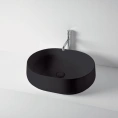 Раковина KERASAN F10 накладная 56x44 см, черный матовый, без отверстия под смеситель (460531) - миниатюра фото 1
