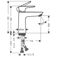 Смеситель для раковины Hansgrohe Talis E 110, черный матовый (71712670) - миниатюра фото 2
