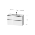 Тумбочка подвесная Duravit D-Neo 1010 мм, белая высокоглянцевая (DE436302222) - миниатюра фото 2