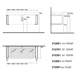 Подвесная полка KERASAN Cento 120x45 см, металл и стекло, хром (упаковка-2 коробки) 9127K1cr - миниатюра фото 3
