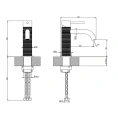 Смеситель GESSI для раковины без донного клапана, цвет Brushed Black Metal PVD (54302#707) - миниатюра фото 2