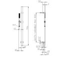Душевая система BOSSINI APICE FLAT: матовая черная латунь, лейка и шланг (D48088.073) - миниатюра фото 2
