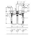 Смеситель для раковины Hansgrohe Talis E 150 мм, 3 отверстия, хром (71733000) - миниатюра фото 2