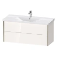 Тумба подвесная Duravit XViu 565x1210x469мм для раковины 233212, 2 ящика, белый глянцевый/champagne matt (XV41180B122) - миниатюра фото 1