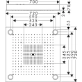 Потолочный душ AX ShowerHeaven с подсветкой 720x720 мм, нержавеющая сталь (10627800) - миниатюра фото 2