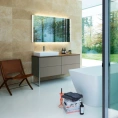 База для раковины Duravit XSquare 1400 мм с 4 выдвижными ящиками, фланелево-серый матовый (XS4923L9090) - миниатюра фото 1