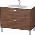 Тумба напольная под раковину Duravit Brioso с 2 выдвижными ящиками, цвет каштан темный (BR440301021) - миниатюра фото 1