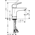 Смеситель для раковины Hansgrohe Focus E2 31517000 - миниатюра фото 5